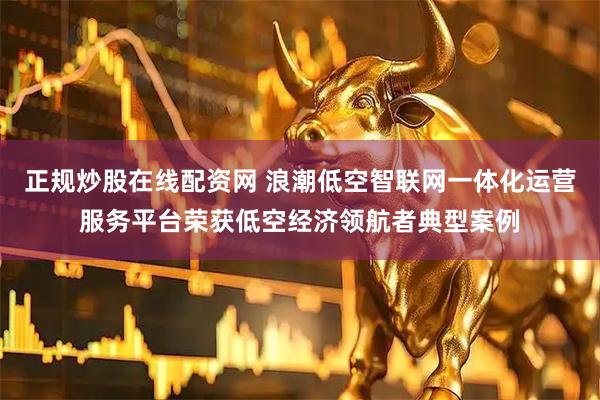 正规炒股在线配资网 浪潮低空智联网一体化运营服务平台荣获低空经济领航者典型案例