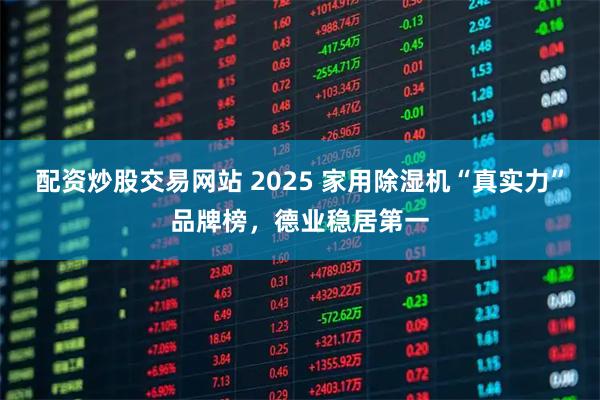 配资炒股交易网站 2025 家用除湿机“真实力”品牌榜，德业稳居第一